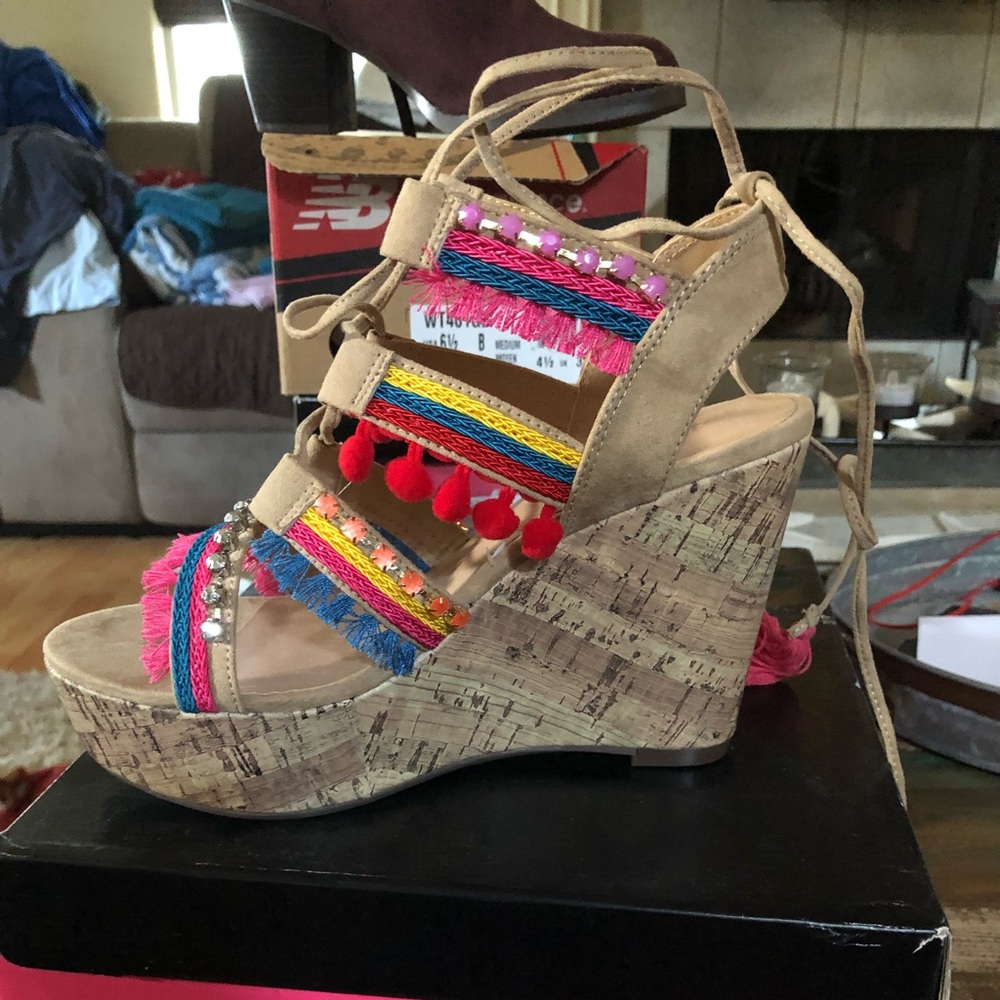 Multicolor Sandal Wedges